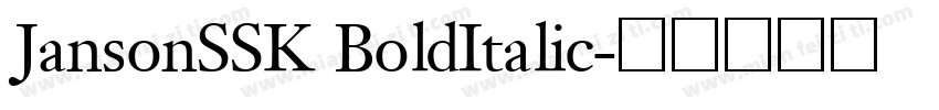 JansonSSK BoldItalic字体转换